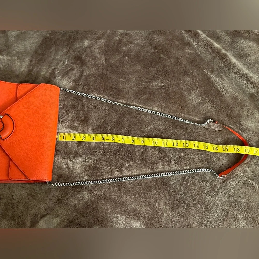 Banana Republic structured leather crossbody shoulder chic bag in Orange